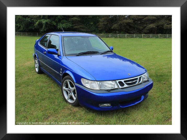 Saab 9-3 Aero Coupe 1999 Framed Mounted Print by Kevin Maughan