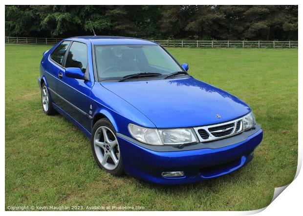 Saab 9-3 Aero Coupe 1999 Print by Kevin Maughan
