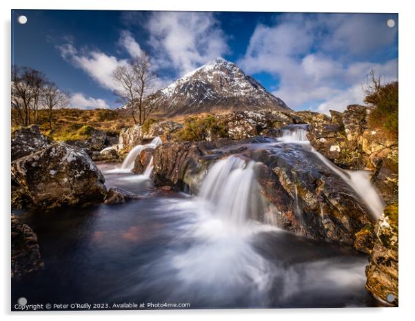 Buachaille Etive Mor, Glen Coe, Scotland Acrylic by Peter O'Reilly