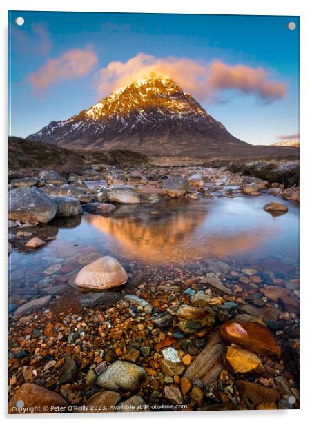 Buachaille Reflection Acrylic by Peter O'Reilly