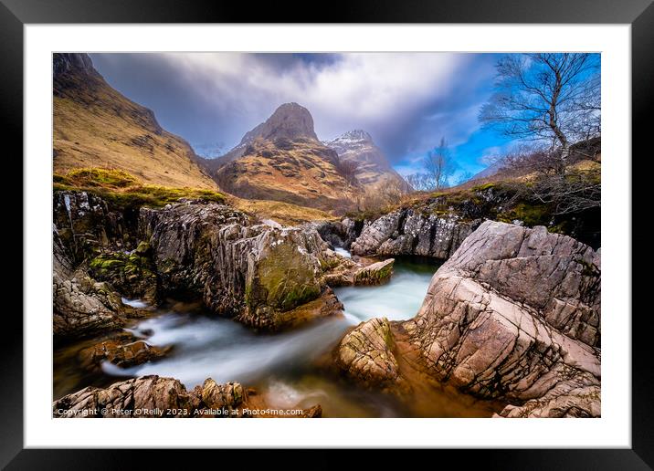 Two Sisters, Glen Coe Framed Mounted Print by Peter O'Reilly