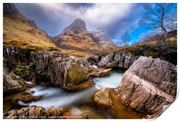 Two Sisters, Glen Coe Print by Peter O'Reilly