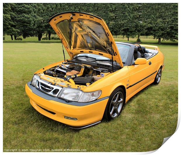 The Glorious Saab Convertible Print by Kevin Maughan