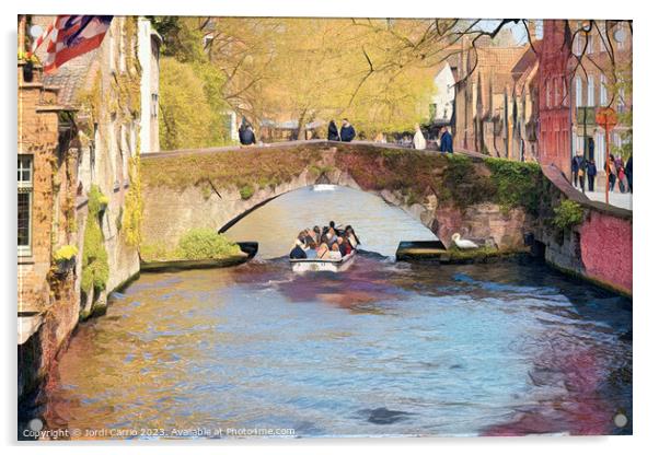 Bruges bridge in abstract - CR2304-9003-ABS Acrylic by Jordi Carrio