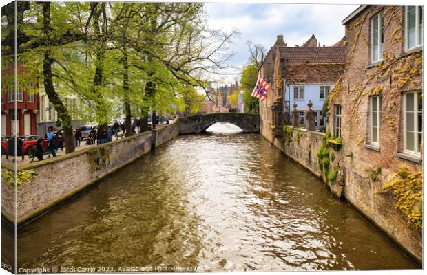 Tranquility in Bruges - CR2304-9006-ORT Canvas Print by Jordi Carrio