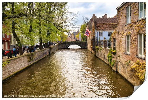 Tranquility in Bruges - CR2304-9006-ORT Print by Jordi Carrio