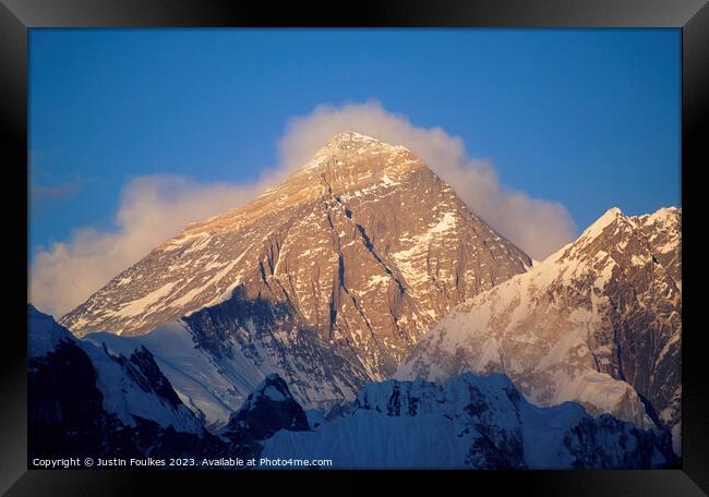 Mount Everest, Himalayas, Nepal Framed Print by Justin Foulkes
