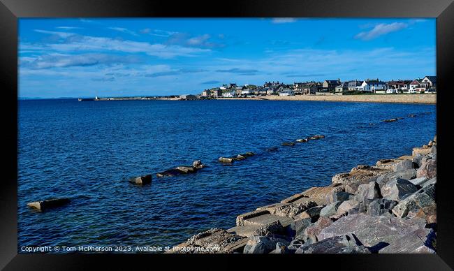 Serenity at Burghead Bay Framed Print by Tom McPherson