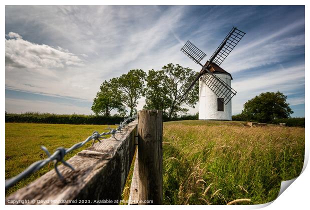 Ashton Windmill, Somerset Print by David Macdiarmid