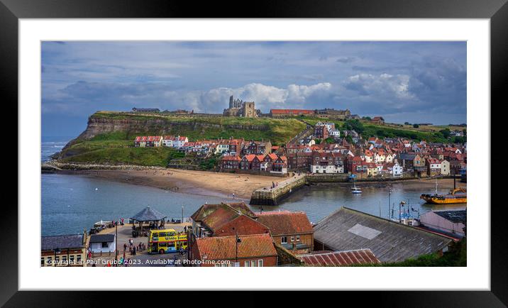 Whitby Bay Framed Mounted Print by Paul Grubb