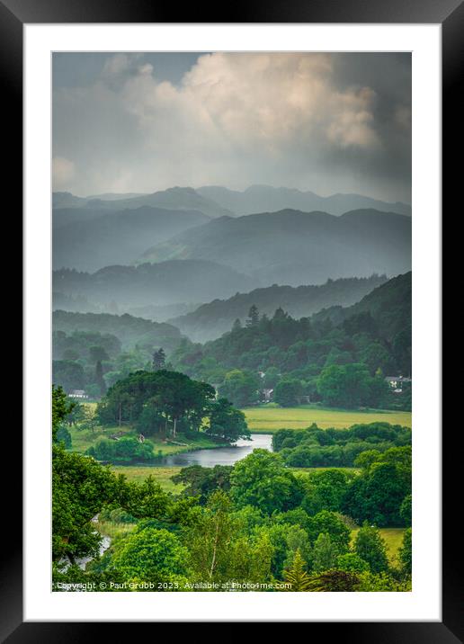 Misty Windemere Framed Mounted Print by Paul Grubb