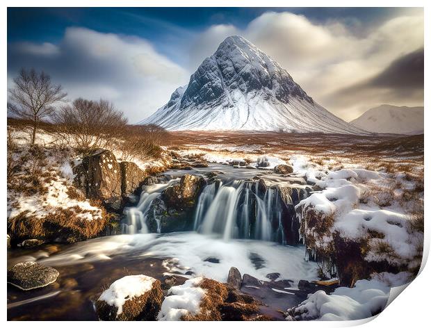 Buachaille Etive Mor Glen Etive Print by Steve Smith