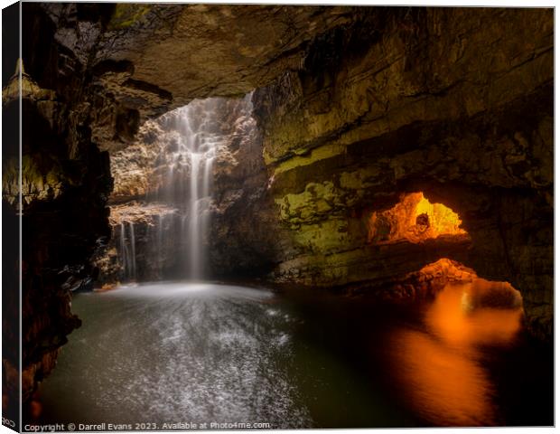 Smoo Cave Canvas Print by Darrell Evans