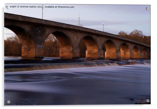 Water bridge  Acrylic by andrew saxton