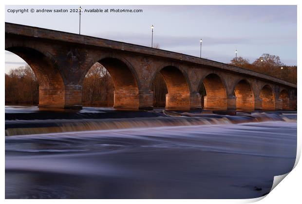 Water bridge  Print by andrew saxton