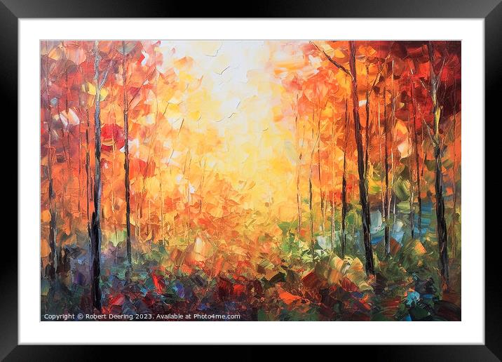 forest inferno Framed Mounted Print by Robert Deering