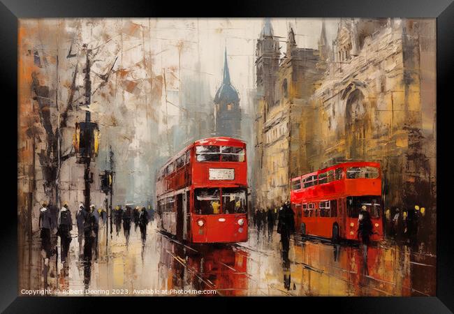 London Street Framed Print by Robert Deering