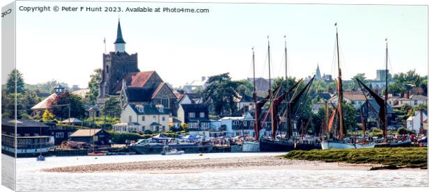 The Hythe As The Evening Tide Comes In Canvas Print by Peter F Hunt