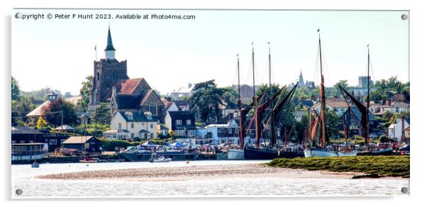 The Hythe As The Evening Tide Comes In Acrylic by Peter F Hunt