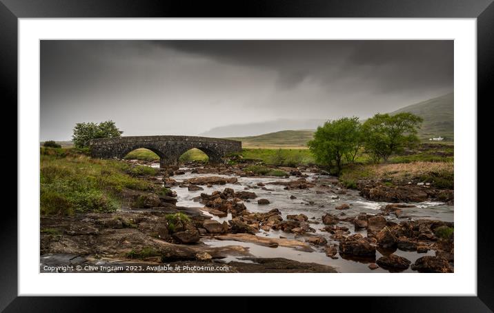 Stormy day on the Isle of Mull Framed Mounted Print by Clive Ingram