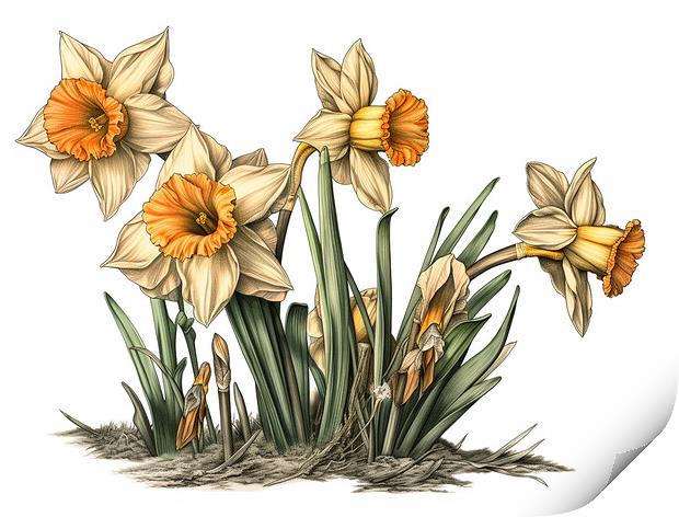 Daffodils Print by Steve Smith