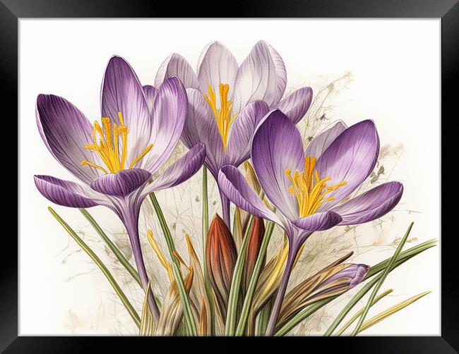 Crocus Framed Print by Steve Smith