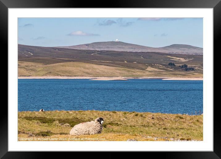 Cow Green Reservoir and Great Dun Fell (2) Framed Mounted Print by Richard Laidler
