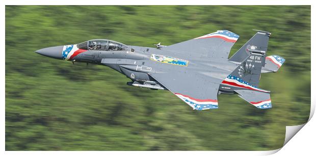 The 70th Anniversary 48th Fighter wing F15 strike  Print by Rory Trappe
