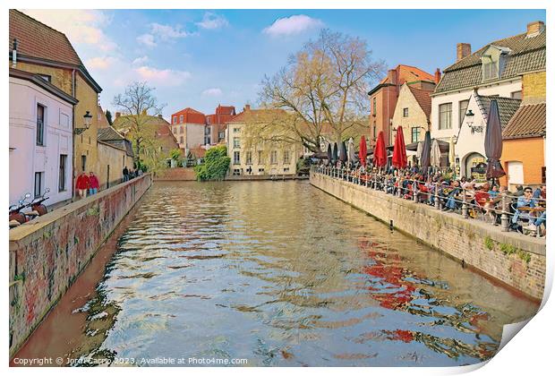 Enchanting Canal of Bruges - CR2304-9010-WAT Print by Jordi Carrio