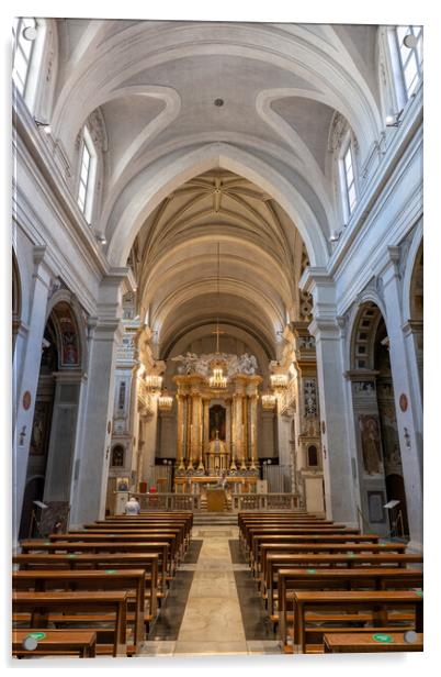 Trinita dei Monti Church Interior in Rome Acrylic by Artur Bogacki
