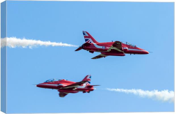 Red Arrows Opposition Pass Canvas Print by J Biggadike