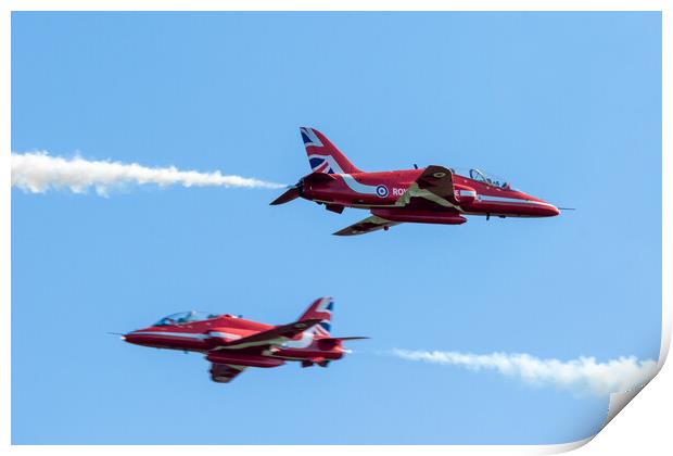 Red Arrows Opposition Pass Print by J Biggadike
