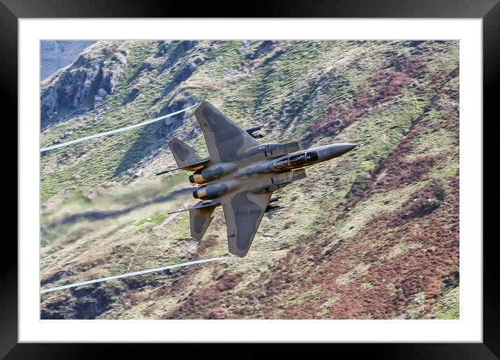 USAF F15 Eagle Framed Mounted Print by J Biggadike