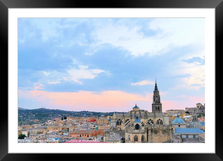 Roofs Of Toledo At Dusk Framed Mounted Print by Igor Alifanov