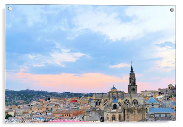 Roofs Of Toledo At Dusk Acrylic by Igor Alifanov