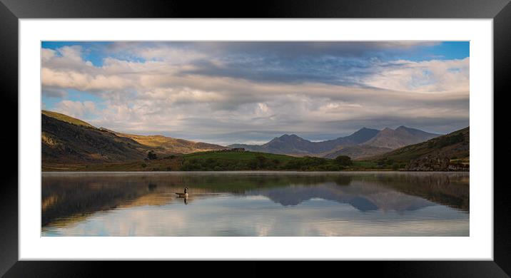 A calm spring morning in Snowdonia Framed Mounted Print by Rory Trappe