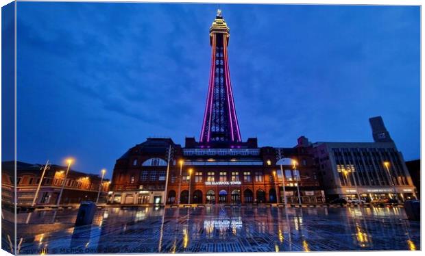 Blackpool Tower Headland Reflections Canvas Print by Michele Davis