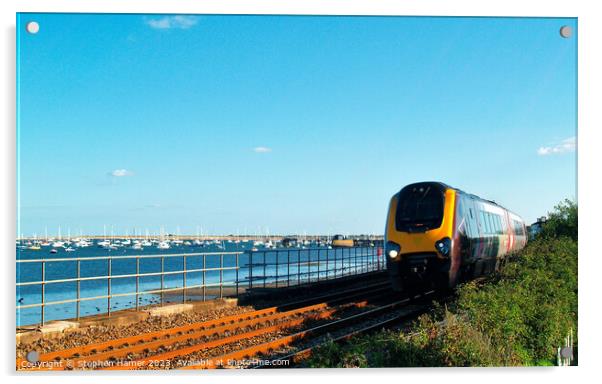 Speeding Through South Devon Acrylic by Stephen Hamer