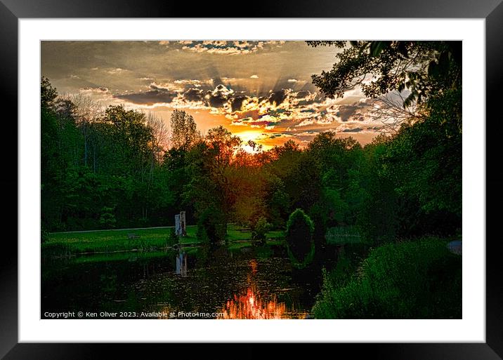 Enchanting Sunset Serenade Framed Mounted Print by Ken Oliver