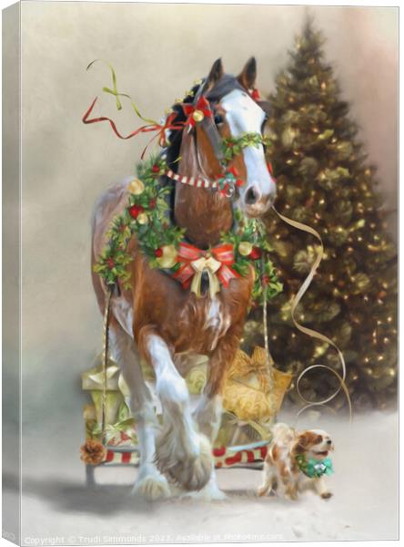 Christmas Gifts Canvas Print by Trudi Simmonds