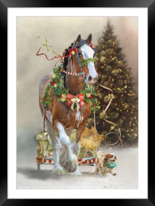 Christmas Gifts Framed Mounted Print by Trudi Simmonds
