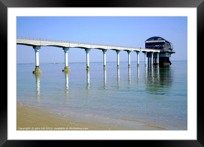 Tranquil Reflections of Bembridge Lifeboat Station Framed Mounted Print by john hill