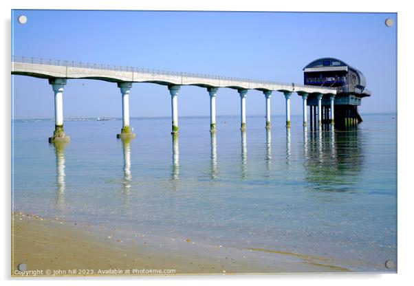Tranquil Reflections of Bembridge Lifeboat Station Acrylic by john hill