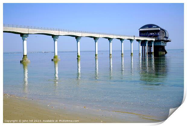 Tranquil Reflections of Bembridge Lifeboat Station Print by john hill