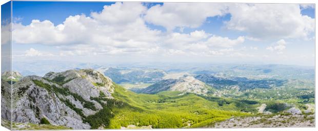 Lovcen National Park Panoramic View Canvas Print by Jason Wells