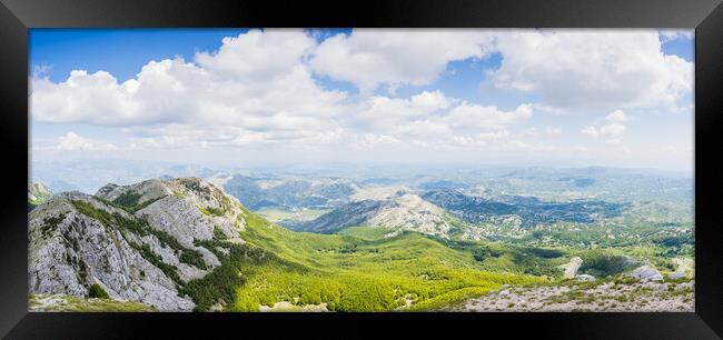 Lovcen National Park Panoramic View Framed Print by Jason Wells