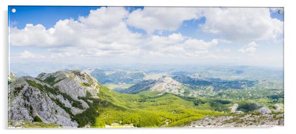 Lovcen National Park Panoramic View Acrylic by Jason Wells