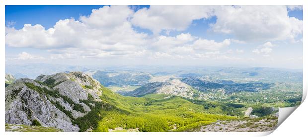 Lovcen National Park Panoramic View Print by Jason Wells