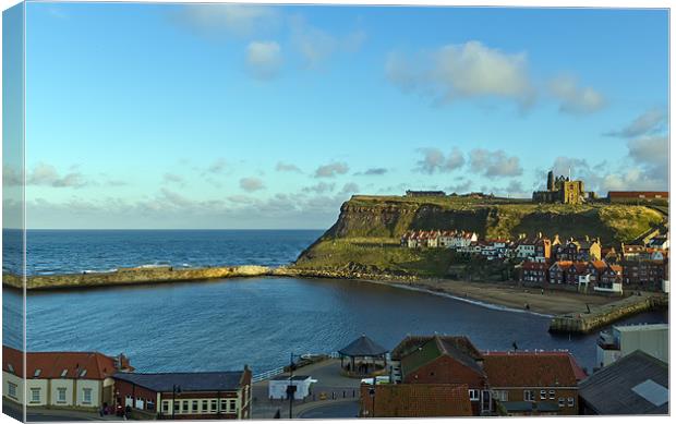 Whitby Harbour Canvas Print by Kevin Tate