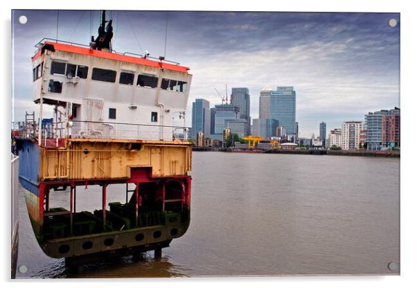 Towering Over the Thames Acrylic by Andy Evans Photos